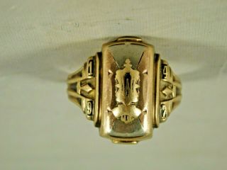 Vintage 1947 Herff Jones 10k Gold Class Ring 5.  2 Grams
