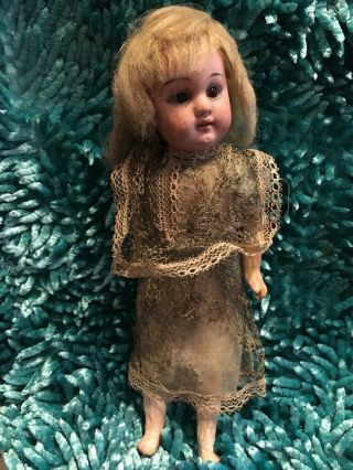 9” Very Sweet Antique German Bisque Head Doll
