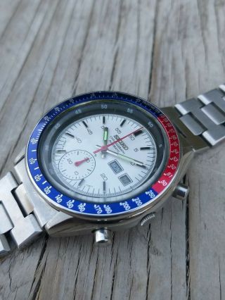Seiko chronograph watch automatic day date dive driver vintage chrono pogue 2