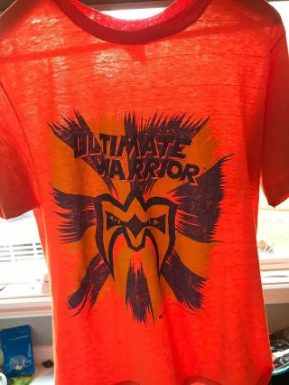 Vintage Wwf Ultimate Warrior Tee Shirt 1988 Size Xl Fits Large Nwo Wwe Wcw