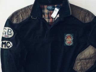 Polo Ralph Lauren Vintage Motorcycle Rugby Xxl Custom Fit Nwt