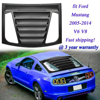For 2005 - 2014 Ford Mustang Black Rear Window Louver Cover Vintage Gt Style