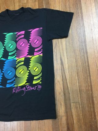 Vintage 80s The Rolling Stones Concert T Shirt Sz S 1989 North American Tour 3