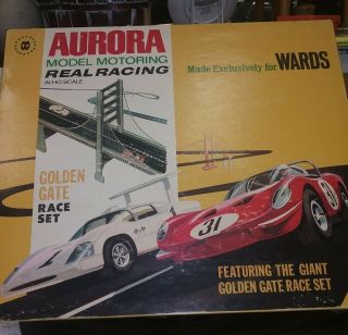 Vintage Aurora Golden Gate Model Motoring Race Set