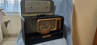 Vintage Zenith Trans - Oceanic Wavemagnet Tube Radio Sw Multi - Band Portable H500