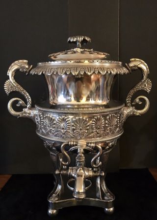 Antique American Victorian Silver Plated Coffee Or Hot Water Urn