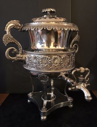 Antique American Victorian Silver Plated Coffee Or Hot Water Urn 6