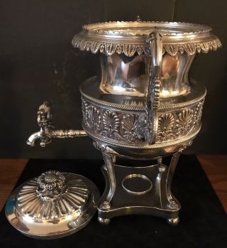 Antique American Victorian Silver Plated Coffee Or Hot Water Urn 7