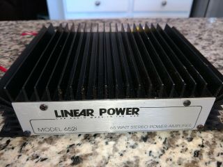Linear Power Model 652i 625 I 65 Watt Car Stereo Power Amplifier Vintage Usa