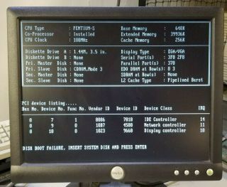 Vintage ABS Pentium S Desktop Intel Pentium S 100MHz/20MB No HDD No OS Boots 3