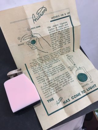Vintage & Unusual Plastic Autron Pocket Lighter With Instructions