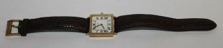 1970s Cartier 18k Gold Ep 17 Jewel Swiss Made Wrist Watch Vintage