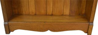 17663 Oak Larkin Bookcase with Mirrored Carved Backsplash 4