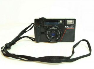 Vintage Nikon L35 Af 25mm Film Camera 1000 Iso Point & Shoot