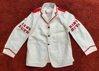Rare Antique 20s 30s Curtiss Baby Ruth Candy Store Advertising Coat Nos