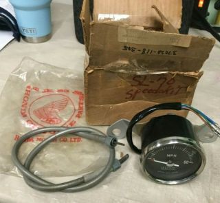Vintage Honda Nos Sl70 Complete Speedometer Kit 37020 - 118 - 305