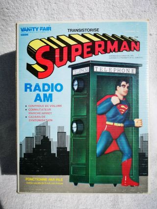 Vintage Superman Am Radio 1978 Solid State D.  C.  Comics Vanity Fair