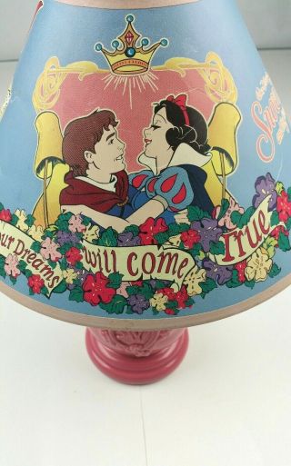 Vintage Disney Snow White And The Seven Dwarfs Glow In The Dark Table Lamp