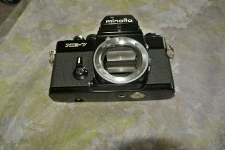 Vintage Minolta XE - 7 SLR 35mm Camera with 50MM F1;7 MD Rokkor X Lens XE 7 5