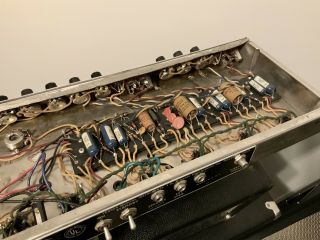 1965 Vintage Fender Showman Amp Tube Guitar Amplifier Head Guitar Or Bass 7