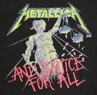 Xl Vtg 90s 1994 Metallica And Justice For All T Shirt 87.  34