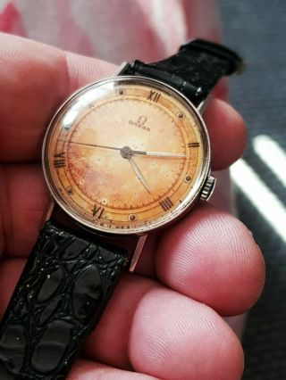Gents 1940s Vintage Omega Watch Good Lovely Dial Patina May Px