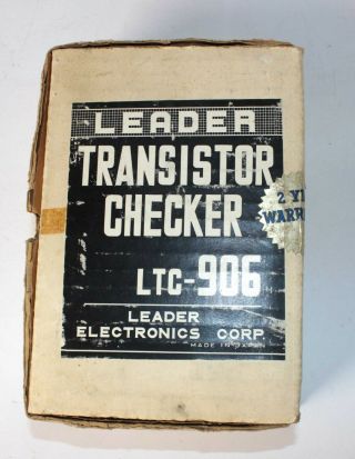 LEADER LTC - 906 TRANSISTOR TESTER PRISTINE 7