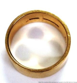 Tiffany Co 14K Yellow Gold Vintage Ultra Wide Designer Wedding Band Ring Size 8 6