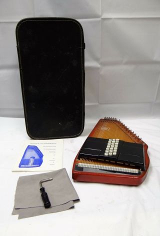 Vintage Appalachian Autoharp Oscar Schmidt 36 String Musical Instrument W/ Case