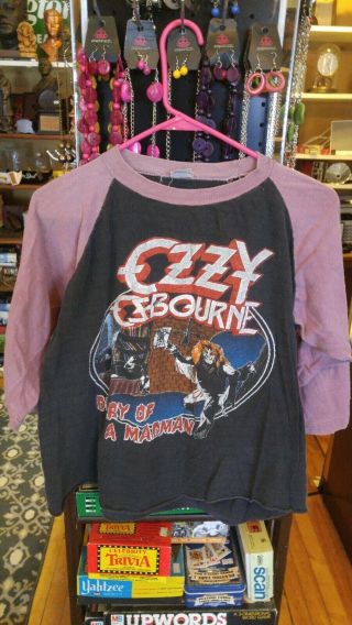 Vintage Ozzy Osbourne T Shirt Xl Blizzard Of Ozz Diary Of Madman Tour 1982 Band