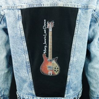Tom Petty Levis Denim Jacket Mary Janes Last Dance Vtg Acid Wash Jean Usa Medium