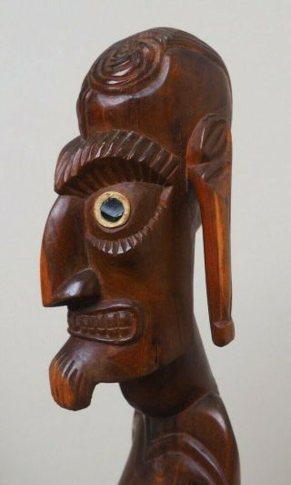 Fine Massive Vintage Polynesian Easter Island Carved Wooden Oceanic Moai Figure