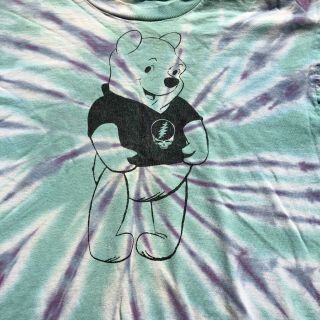Vintage 1990’s Tie Dye Grateful Dead Dancing Bear T - Shirt Size Large L