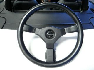 Vintage Momo Cavallino Typ C38 Leather Steering Wheel W/ Horn Pad,  Button & Hub