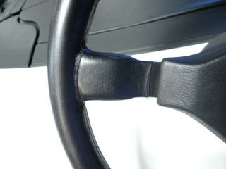 Vintage MOMO Cavallino TYP C38 Leather Steering Wheel W/ Horn Pad,  Button & Hub 5