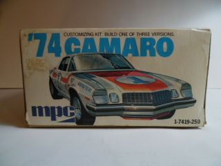 MPC 74 Camaro Model Kit 1 - 7419 - 250 (Open Box but Complete) 3
