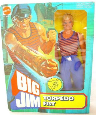 Mattel Usa Big Jim 10 " Torpedo Fist Sailor Pirate Action Figure Misb`77 Top Rare