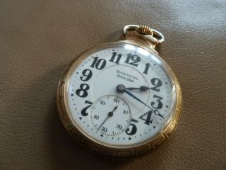 Antique Pocket Watch - Illinois - Burlington Watch Co.  - Bull Dog - 21j - 16s
