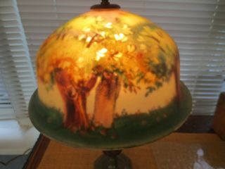 Antique Pairpoint Reverse Painted Lamp 2