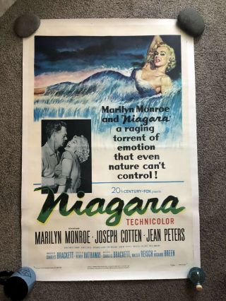 Niagara - Marilyn Monroe Vintage 27x41 One Sheet Movie Poster