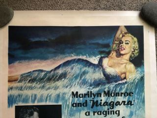 NIAGARA - MARILYN MONROE Vintage 27x41 One Sheet Movie Poster 2