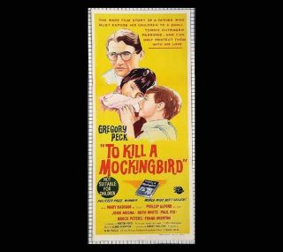 To Kill A Mockingbird 1962 Gregory Peck Rare Vintage Aust Daybill S&h World