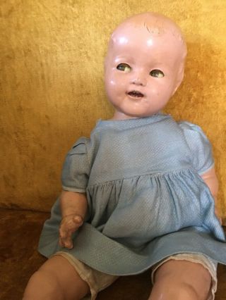 Shirley Temple Baby cloth body composition vintage doll 18 inch 3