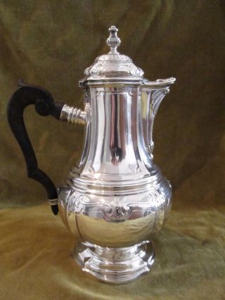 Gorgeous late 19th c french sterling silver coffee pot Louis XIV st 625g 22oz 2