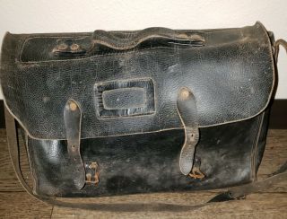 Vintage Pre - 50s Usps U.  S.  Mail Rural South Leather Postal Carrier Messenger Bag