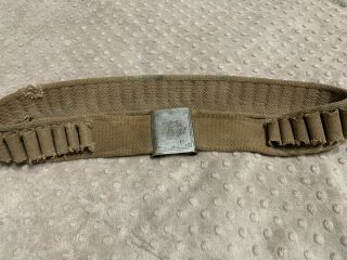 Vintage Winchester Repeating Arms Ammunition Belt And Buckle,  Rare