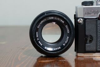 Vintage Olympus OMG OM - 20 35mm SLR Analog Film Camera w/ Zuiko 50mm 1.  8 lens 7