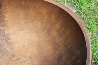 Huge 25 Inch Antique 19thC England Primitive Maple Wood Bowl,  NR 11