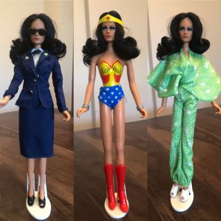 Mego Wonder Woman Doll And Rare Outfit Lynda Carter Parkdale Novelties