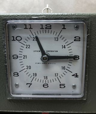 Vintage Lathem Model 2126 Time Recorder Clock Punch Work Powered US 2
